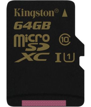 Kingston 64 GB microSDXC class 10 UHS-I SDCA10/64GBSP