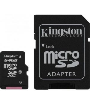 Kingston 64 GB microSDXC class 10 + SD Adapter SDCX10/64GB