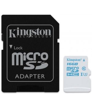 Kingston 16 GB microSDHC class 10 UHS-I U3 + SD Adapter SDCAC/16GB