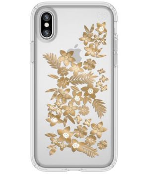 Speck Presidio Shimmer Floral Metallic Gold Yellow/Clear for iPhone X (1031366677)