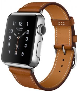 Apple Watch Hermes Single Tour 38mm with Fauve Barenia Leather Band (MLCN2)