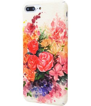 Simple Case Flowers Soft Touch for iPhone 7 Plus with Flowers
