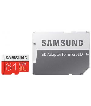 Samsung microSDXC 64GB EVO Plus Class 10 UHS-I U3 + SD Adapter (MB-MC64GA/RU)