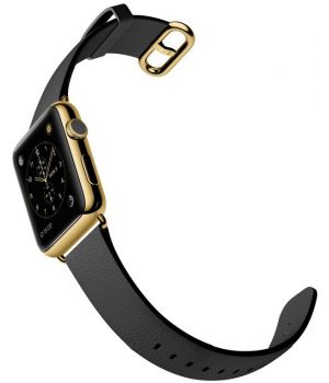 Apple Watch Edition 42mm 18-Karat Yellow Gold Case with Black Classic Buckle (MKL62)
