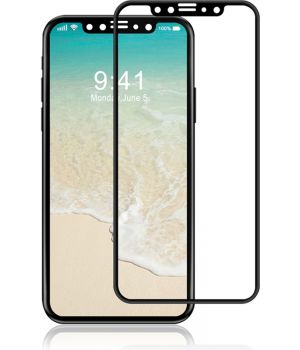 Baseus Glass Silk Screen 3D Arc Black for iPhone X