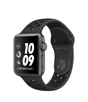 Apple Watch Nike+ 38mm Series 3 GPS Space Gray Aluminum Case with Anthracite/Black Nike Sport Band (MQKY2)