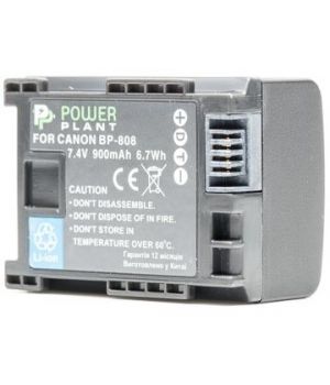PowerPlant Aккумулятор для Canon BP-808 Chip (900 mAh) - DV00DV1260