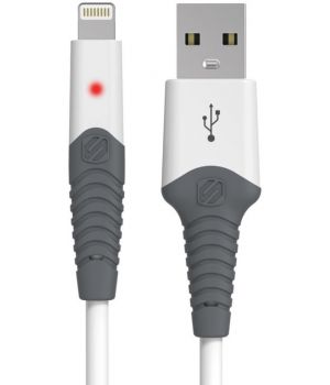 Scosche Strikeline Lightning to USB with Rugged LED Indicator 1.8m White (RI3LED6WT)