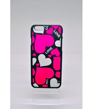 Simple Case Soft Touch Heart Pink for iPhone 6