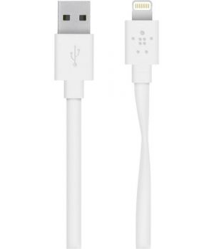 Belkin Mixit Flat Lightning to USB 2.0 1.2m White (F8J148bt04-WHT)