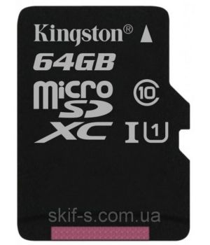 Kingston 64 GB microSDXC Class 10 UHS-I SDC10G2/64GBSP