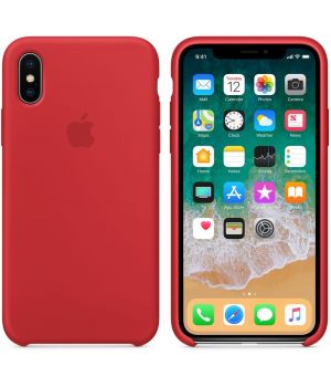 Apple iPhone X Silicone Case Red (high copy)