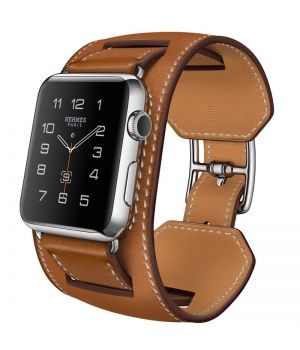 Apple Watch Hermes Cuff 42mm with Fauve Barenia Leather Band (MLCE2)