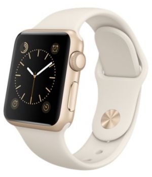 Apple Watch Sport 38mm Gold Aluminum Case Antique White Sport Band (MLCJ2) CPO