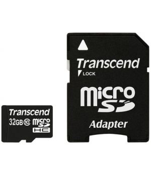 Transcend 32 GB microSDHC class 10 SD Adapter (TS32GUSDHC10)
