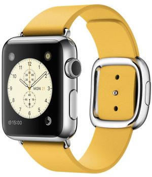 Apple Watch 38mm Stainless Steel Case with Marigold Modern Buckle Medium (MMFF2)