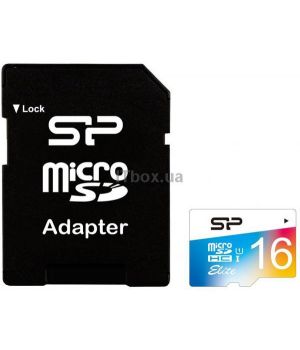 Silicon Power microSDHC 16 GB class 10 UHS-I Elite Color (SP016 GBSTHBU1V20SP)
