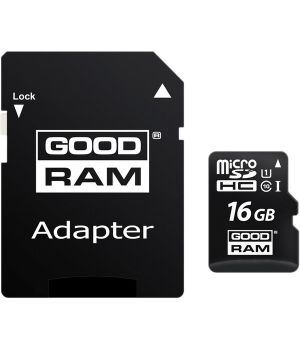 Goodram microSDHC 16GB UHS-I class 10 + SD Adapter Adapter (M1AA-0160R11)