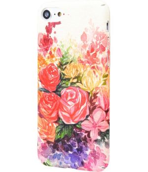 Simple Case Flowers Soft Touch for iPhone 7 with Flowers