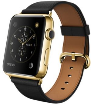 Apple Watch Edition 42mm 18 Karat Yellow Gold Case with Black Classic Buckle (MLFH2)