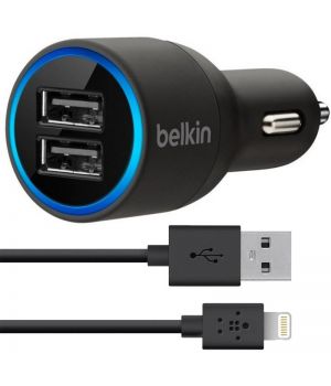Belkin Car Charger with Lightning Cable (10 Watt/2.1 AMP)