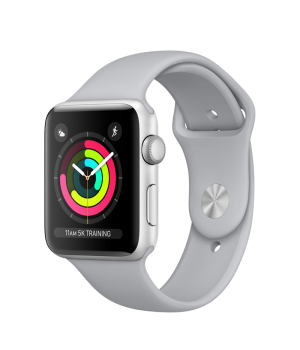 Apple Watch 42mm Series 3 GPS Silver Aluminum Case with Fog Sport Band (MQL02)