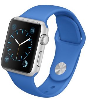 Apple Watch Sport 38mm Silver Aluminum Case with Royal Blue Sport Band (MMF22)