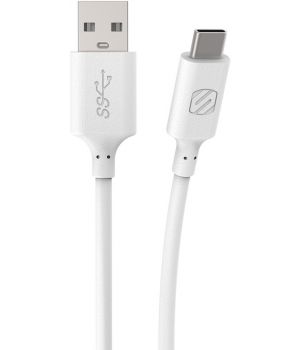 Scosche StrikeLine 5Gbps USB-C on USB-A Charge Cable White 90cm (CA3G13WTI)