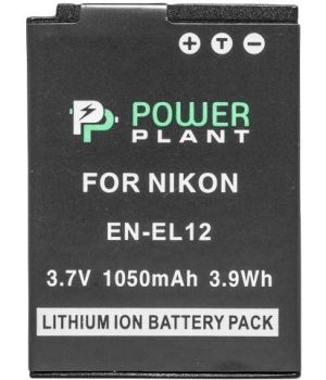 PowerPlant Aккумулятор для Nikon EN-EL12 (1050 mAh) - DV00DV1242