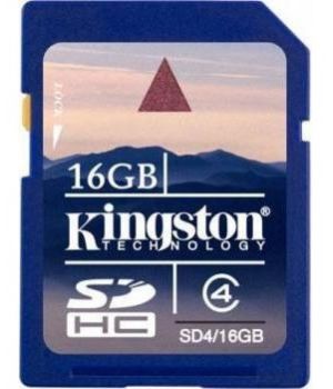 Kingston 16 GB SDHC Class 4 SD4/16GB