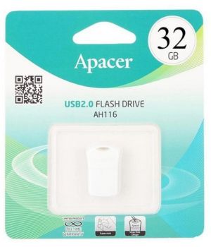 Apacer 32 GB AH116 White AP32GAH116W-1