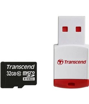 Transcend 32 GB microSDHC class 10 + P3 Card Reader TS32GUSDHC10-P3