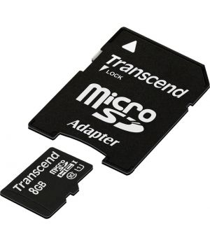 Transcend 8 GB microSDHC UHS-I Premium + SD Adapter (TS8GUSDU1)