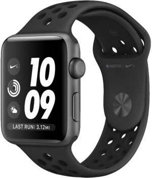 Apple Watch Nike+ 42mm Series 2 Space Gray Aluminum Case with Anthracite/Black Nike Sport Band (MQ182)