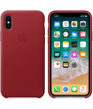 Apple iPhone X Leather Case Red (high copy)