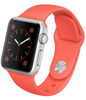 Apple Watch Sport 38mm Silver Aluminum Case with Apricot Sport Band (MMF12)