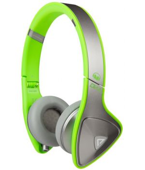 Monster DNA Neon On-Ear Silver on Neon Green