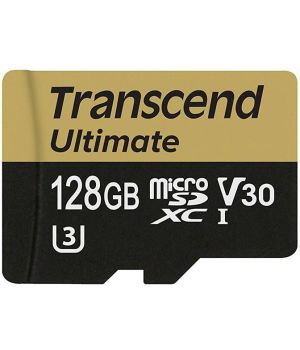 Transcend 128 GB microSDXC UHS-I U3 Ultimate + SD Adapter TS128GUSDU3M