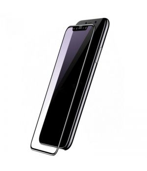 Baseus Glass Silk Screen Printed for iPhone X Black