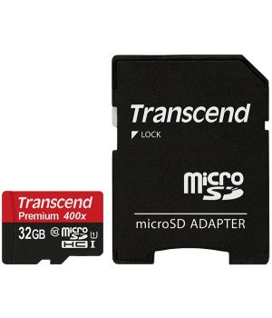 Transcend 32 GB microSDHC Premium class 10 UHS-1 SD Adapter (TS32GUSDU1)