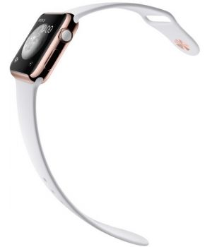 Apple Watch Edition 42mm 18-Karat Rose Gold Case with White Sport Band (MJ4A2)