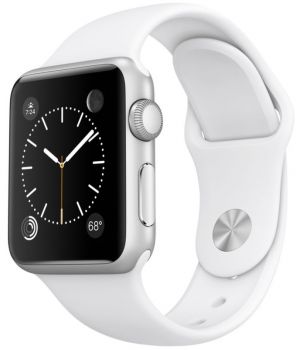 Apple Watch 42mm Series 2 Stainless Steel Case with White Sport Band (MNPR2)