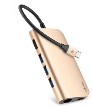 Baseus Almighty HUB USB-C to 3xUSB 3.0, HDMI, Eathernet, SD and CF-card, USB-C port