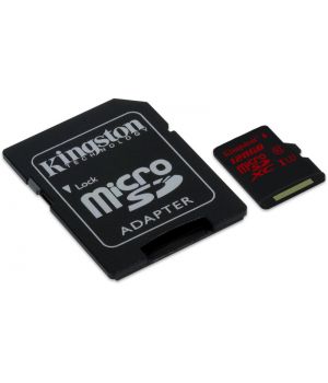 Kingston microSDXC 128GB Class 10 UHS-I U3 + SD Adapter (SDCA3/128GB)