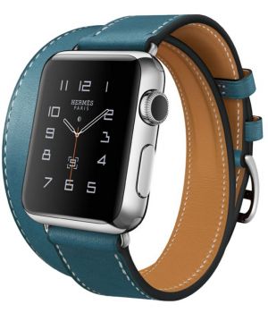 Apple Watch Hermes Double Tour 38mm with Bleu Jean Leather Band