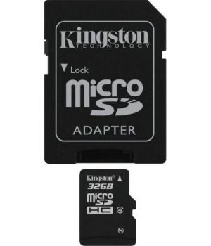 Kingston 32 GB microSDHC class 4 + SD Adapter SDC4/32GB