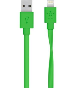 Belkin Mixit Flat Lightning to USB 2.0 1.2m Green (F8J148bt04-GRN)