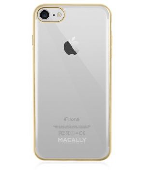 Macally Transparent Case Gold for iPhone 7 (LUXRP7M-GO)