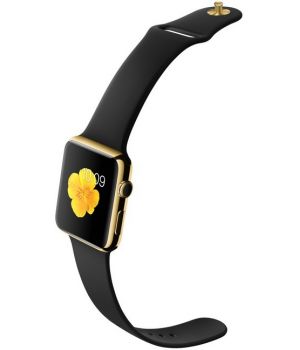 Apple Watch Edition 42mm 18-Karat Yellow Gold Case with Black Sport Band (MJ8Q2)