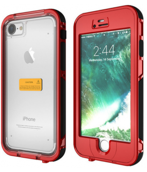 Floveme Shockproof Underwater Diving Waterproof Cases Red for iPhone 7